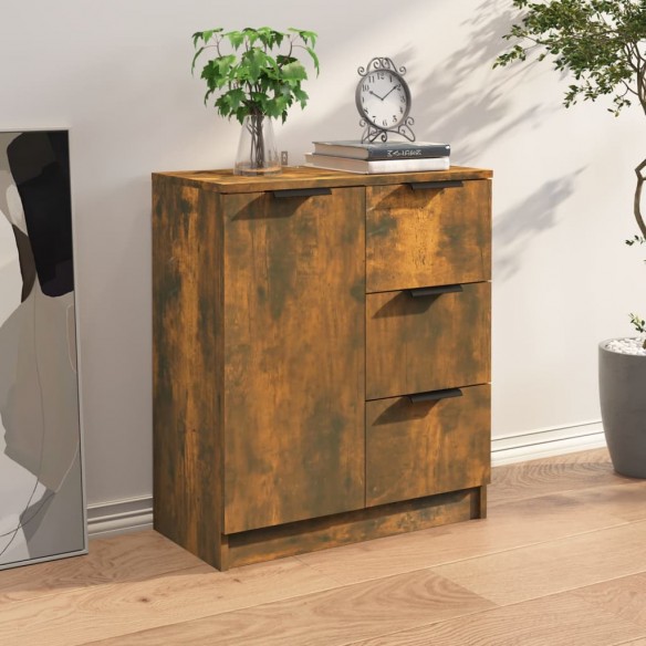 Buffet Chêne fumé 60x30x70 cm Bois d'ingénierie