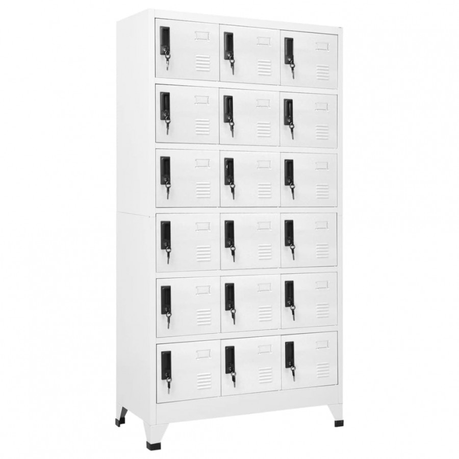 Armoire à casiers Blanc 90x40x180 cm Acier