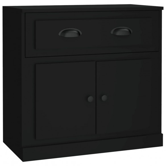 Buffet noir 70x35,5x67,5 cm bois d'ingénierie