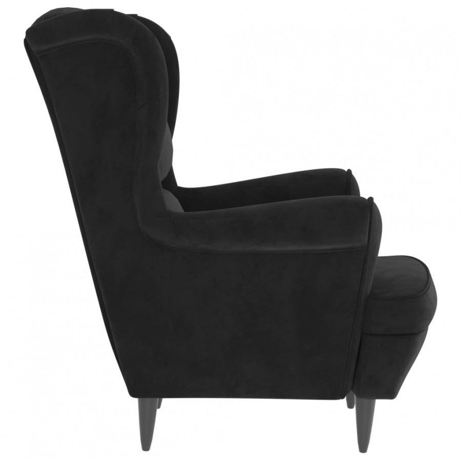 Fauteuil noir velours Fauteuil noir velours