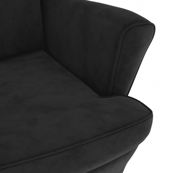 Fauteuil noir velours