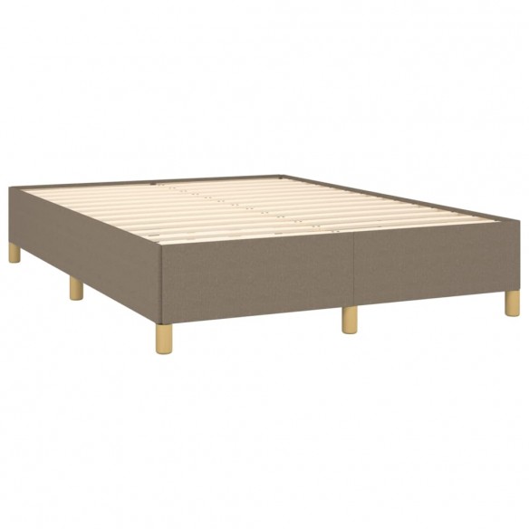 Sommier à lattes de lit avec matelas Taupe 140x190 cm Tissu