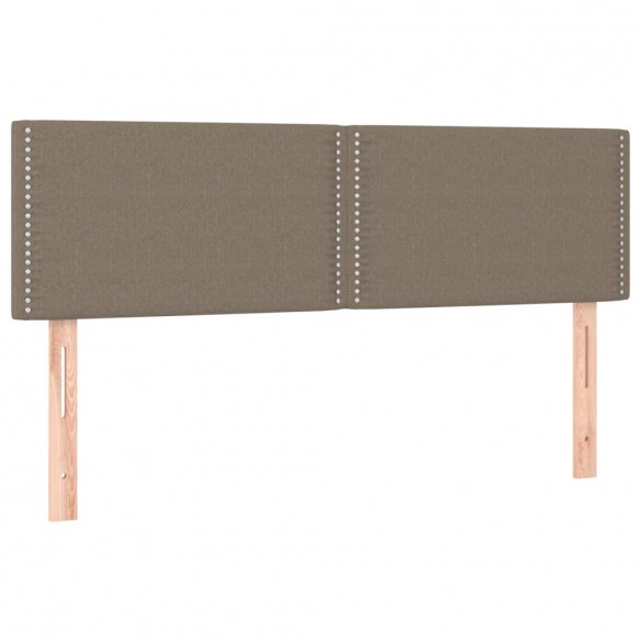 Cadre de lit avec matelas Taupe 140x190 cm Tissu