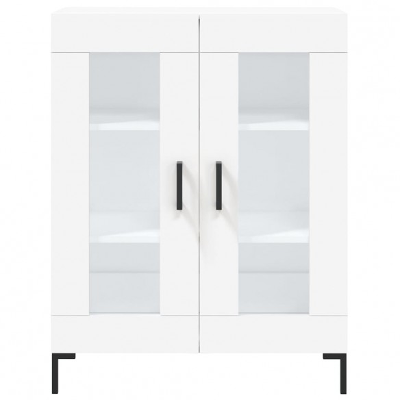 Buffet haut Blanc 69,5x34x180 cm Bois d'ingénierie