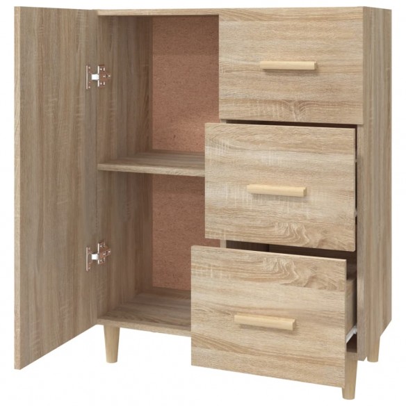 Buffet chêne sonoma 69,5x34x90 cm bois d'ingénierie