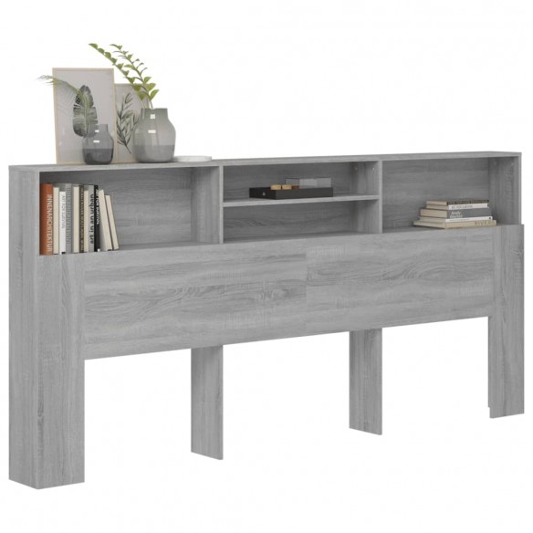 Armoire de tête de lit Sonoma gris 220x19x103,5 cm