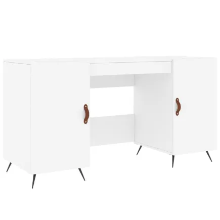 Bureau blanc 140x50x75 cm bois d'ingénierie 2