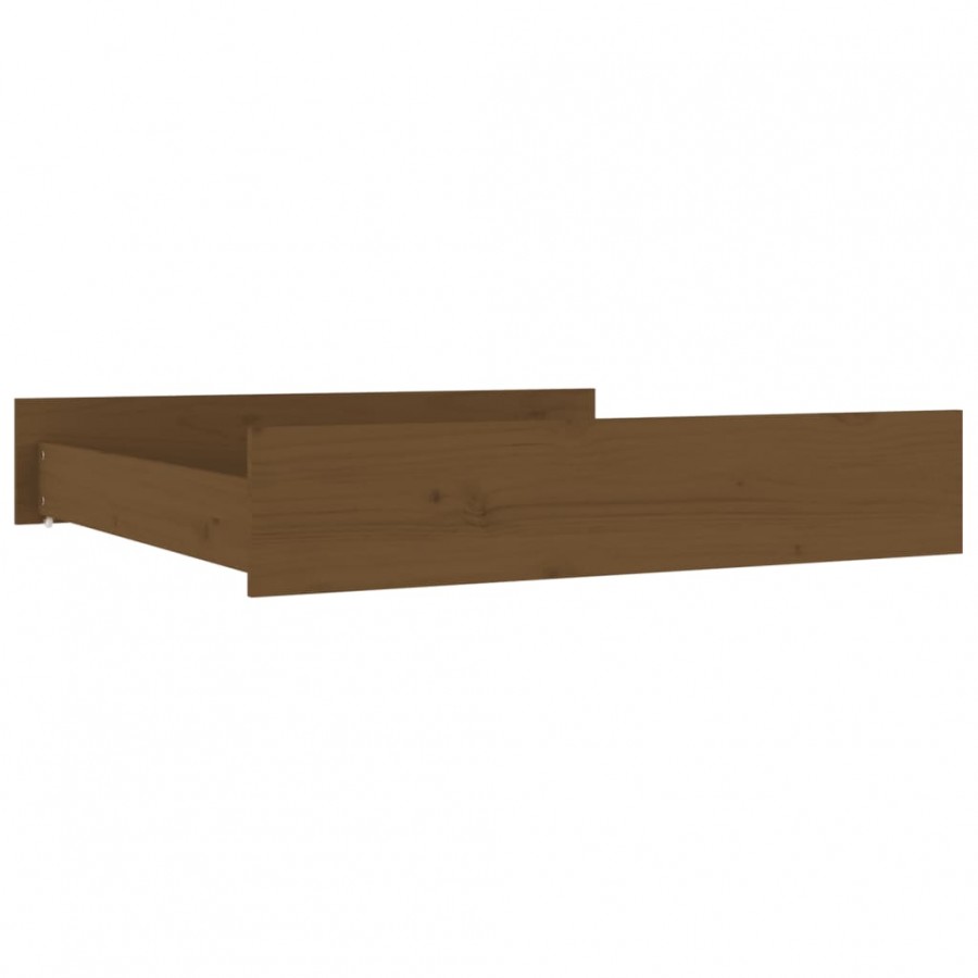 Tiroirs de lit 2 pcs Marron miel Bois de pin massif Tiroirs de lit 2 pcs Marron miel Bois de pin massif