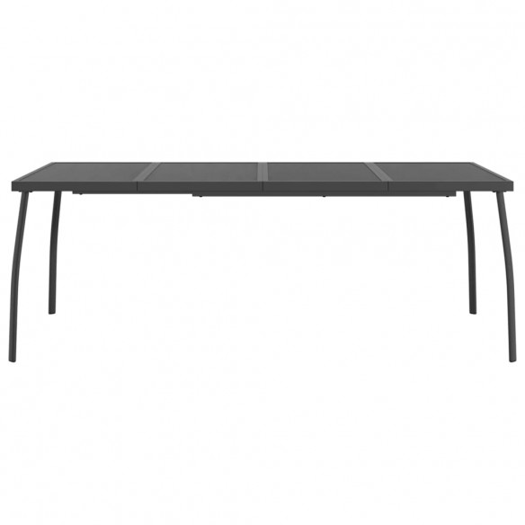 Table de jardin anthracite 200x100x72 cm Treillis d'acier