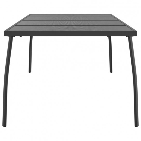 Table de jardin anthracite 200x100x72 cm Treillis d'acier