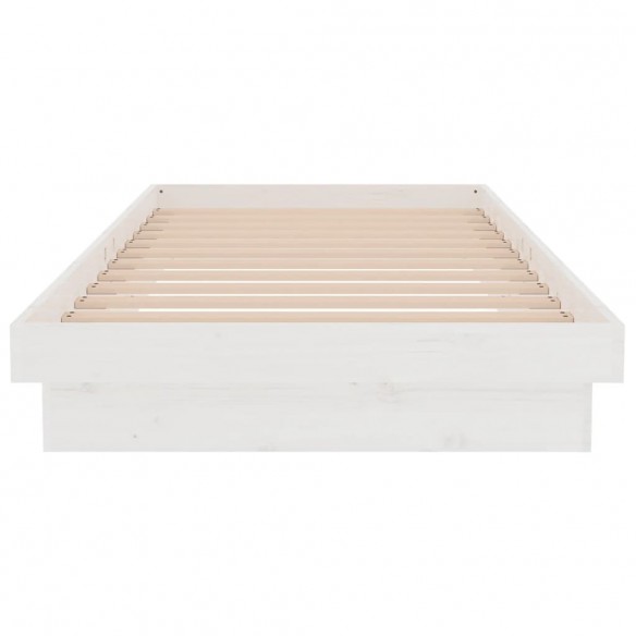 Cadre de lit Blanc Bois massif 90x200 cm