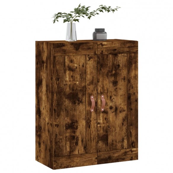 Armoire murale chêne fumé 69,5x34x90 cm bois d'ingénierie