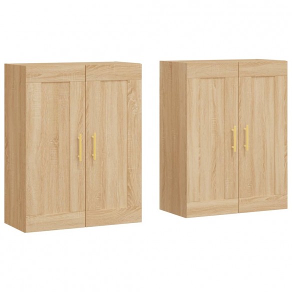 Armoires murales 2 pcs chêne sonoma bois d'ingénierie