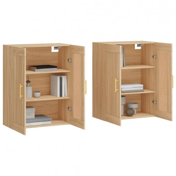 Armoires murales 2 pcs chêne sonoma bois d'ingénierie