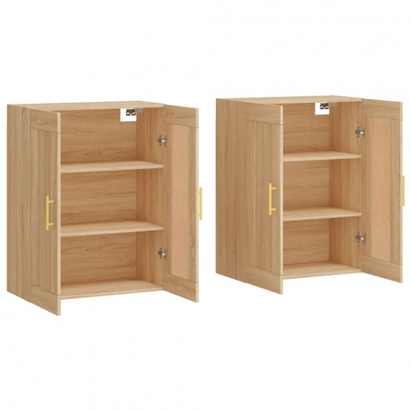 Armoires murales 2 pcs chêne sonoma bois d'ingénierie