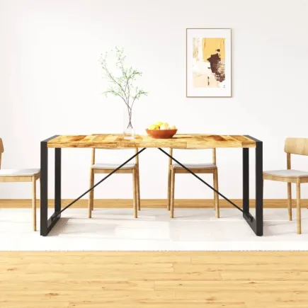 Table de salle à manger Bois de manguier brut 180 cm 2