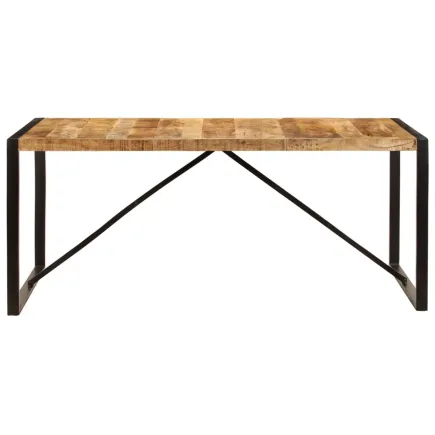 Table de salle à manger de style industriel en Bois de manguier massif 180 cm 2
