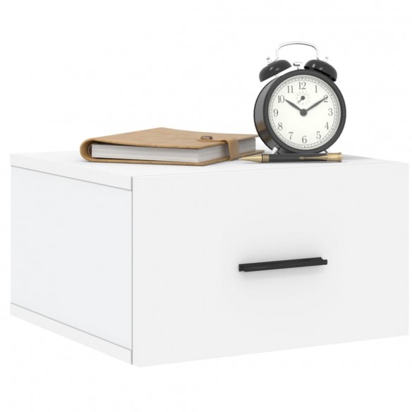 Tables de chevet murales 2 pcs blanc 35x35x20 cm