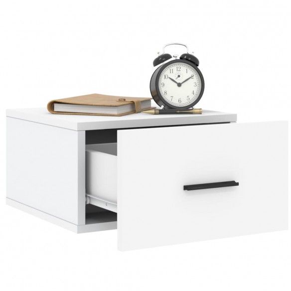 Tables de chevet murales 2 pcs blanc 35x35x20 cm