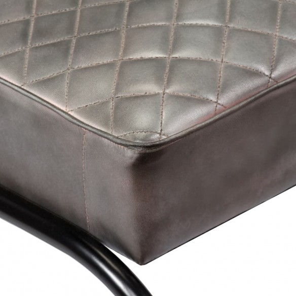 Fauteuil Gris Cuir véritable