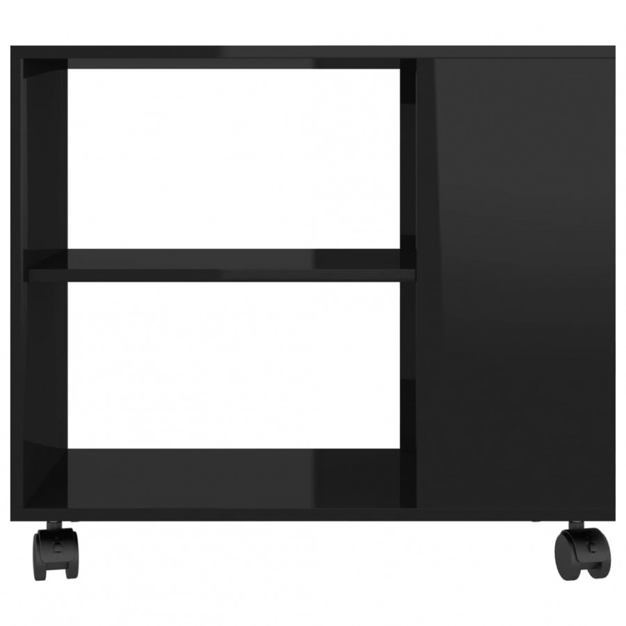 Table d'appoint Noir brillant 70x35x55 cm 