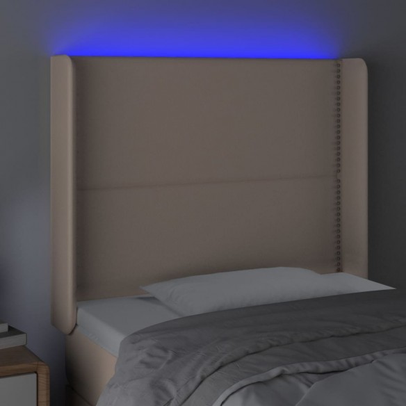 Tête de lit à LED Cappuccino 103x16x118/128 cm Similicuir