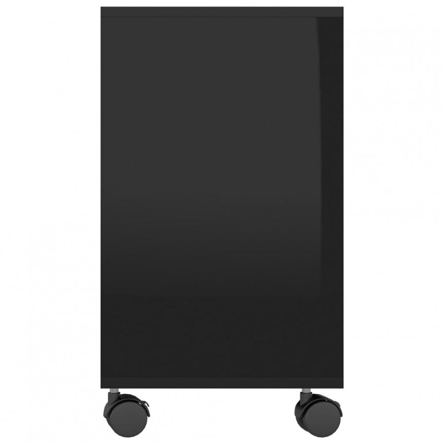 Table d'appoint Noir brillant 70x35x55 cm 