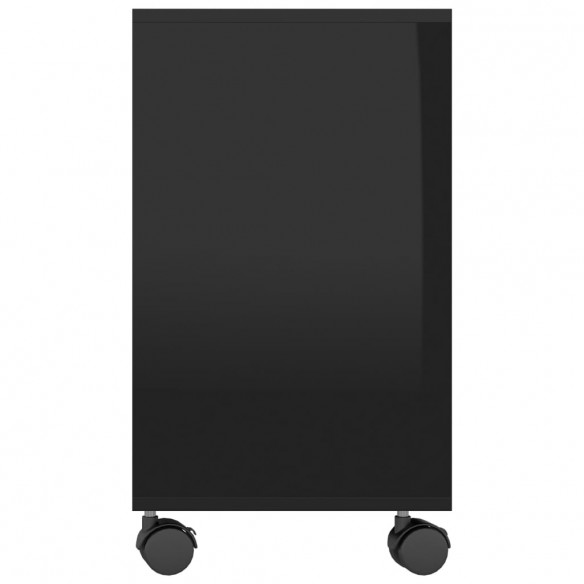 Table d'appoint Noir brillant 70x35x55 cm Bois d'ingénierie