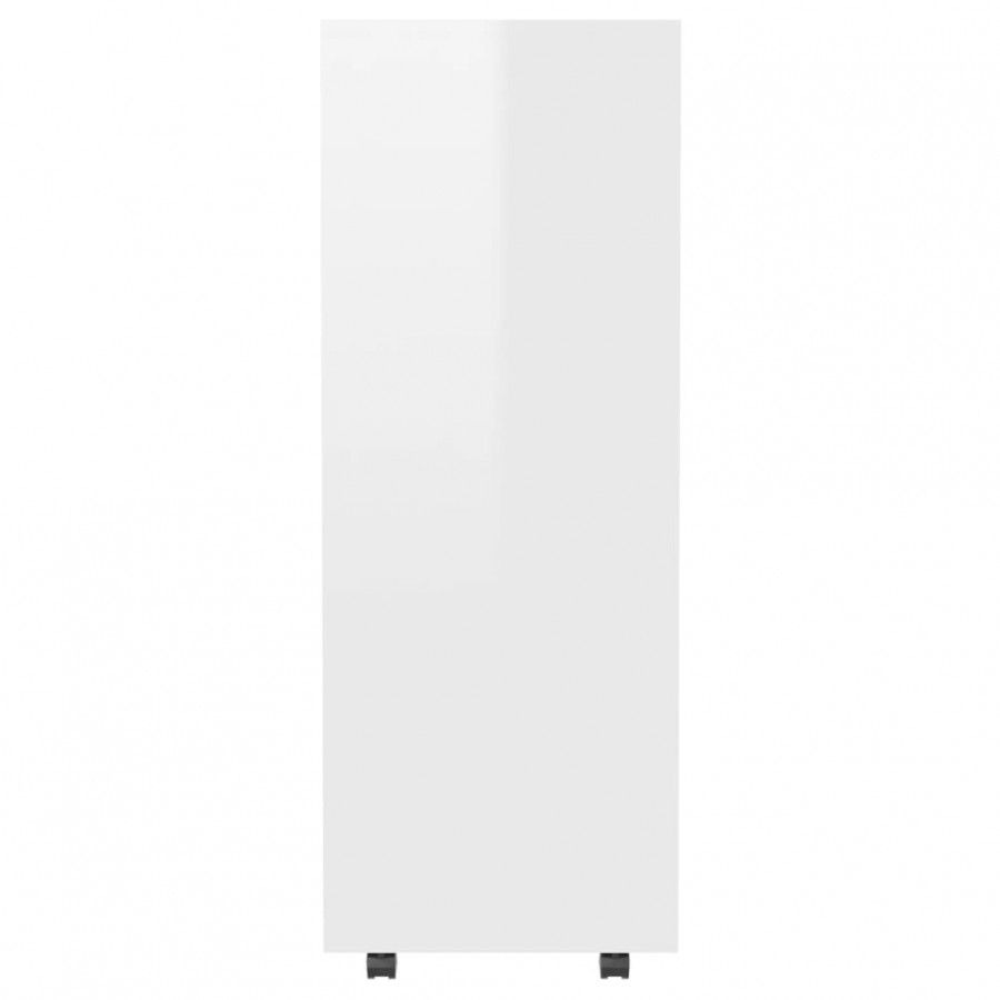 Garde-robe Blanc brillant 80x40x110 cm Aggloméré