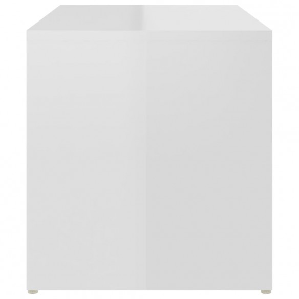 Table d'appoint Blanc brillant 59x36x38 cm Aggloméré