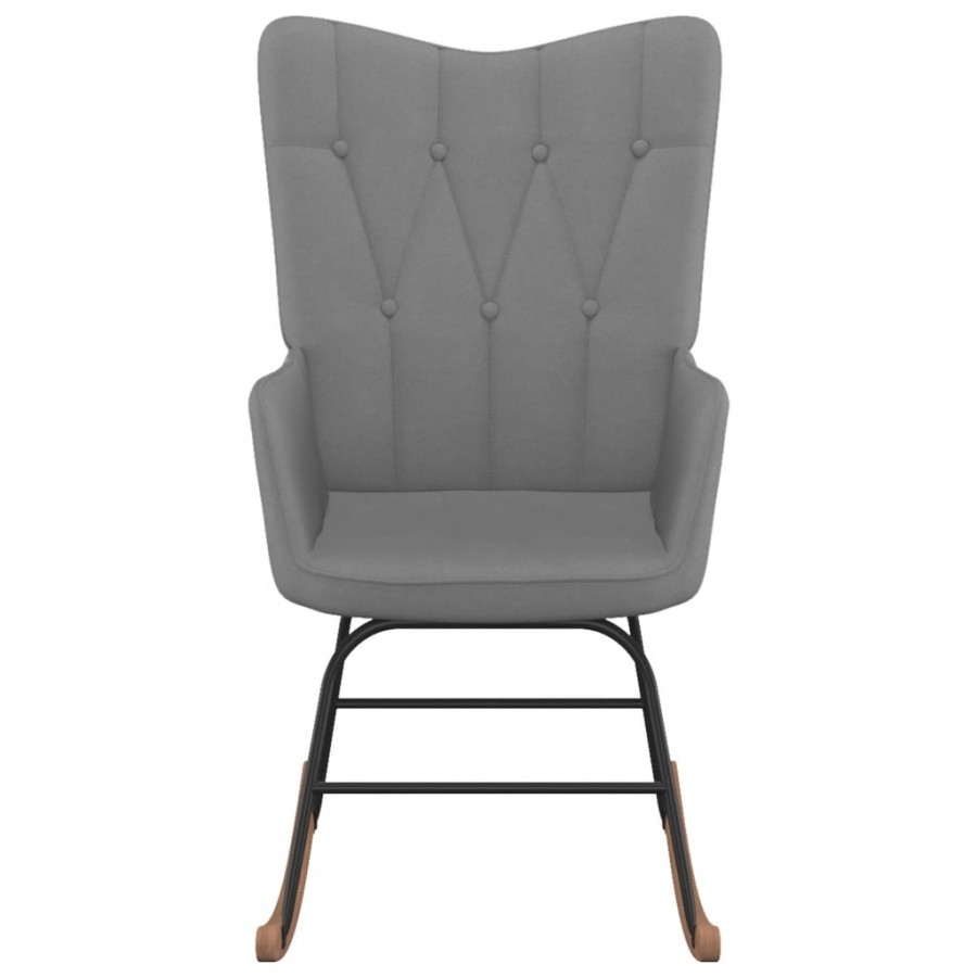 Chaise à bascule Gris foncé Tissu