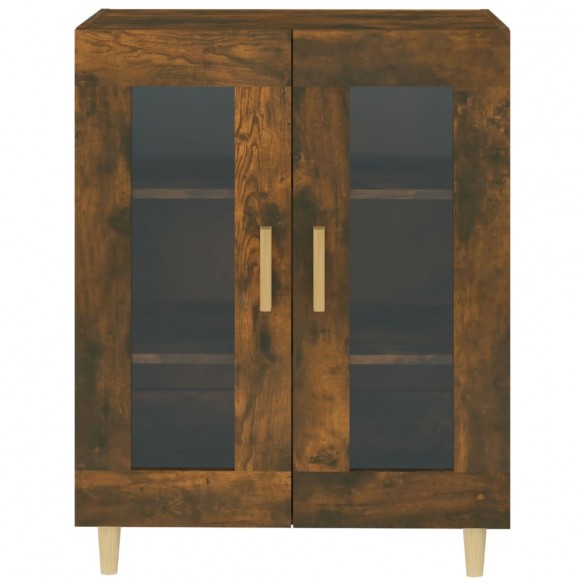 Buffet chêne fumé 69,5x34x90 cm bois d'ingénierie