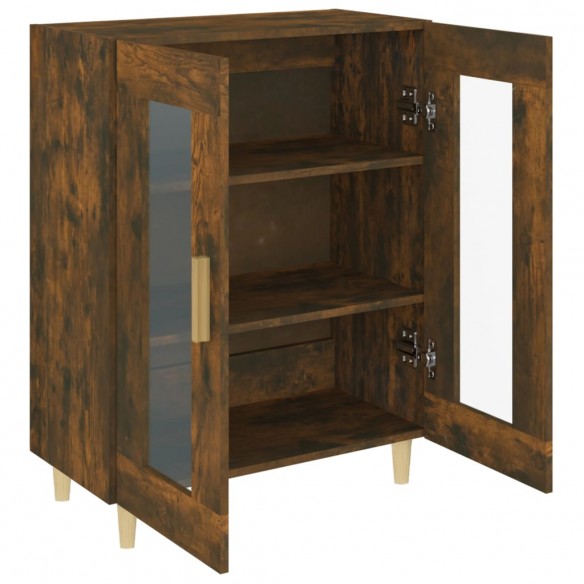 Buffet chêne fumé 69,5x34x90 cm bois d'ingénierie