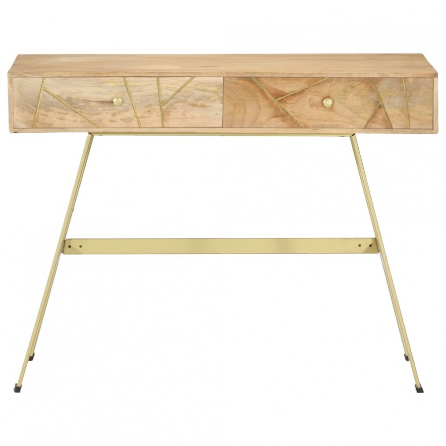Bureau avec tiroirs 100x55x75 cm bois solide de manguier