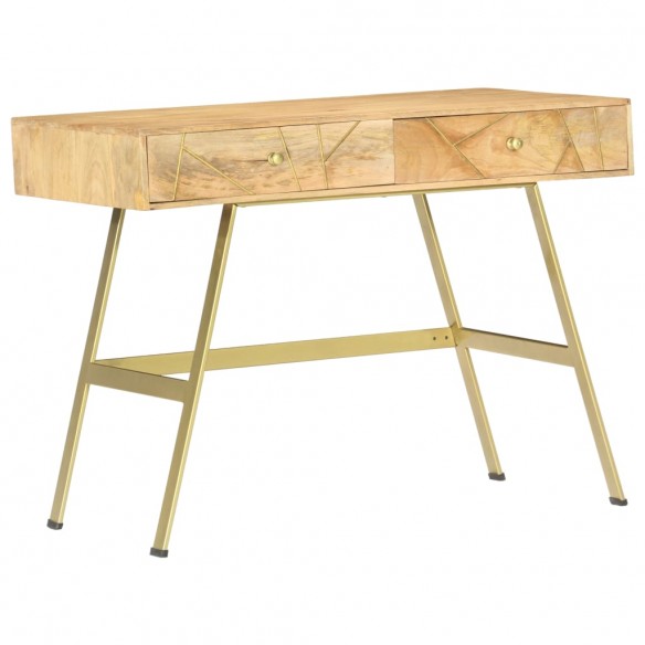 Bureau avec tiroirs 100x55x75 cm bois solide de manguier