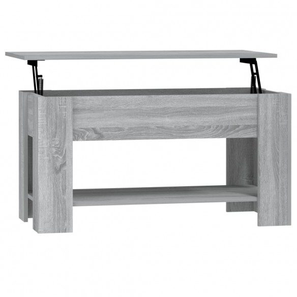 Table basse Sonoma gris 101x49x52 cm Bois d'ingénierie