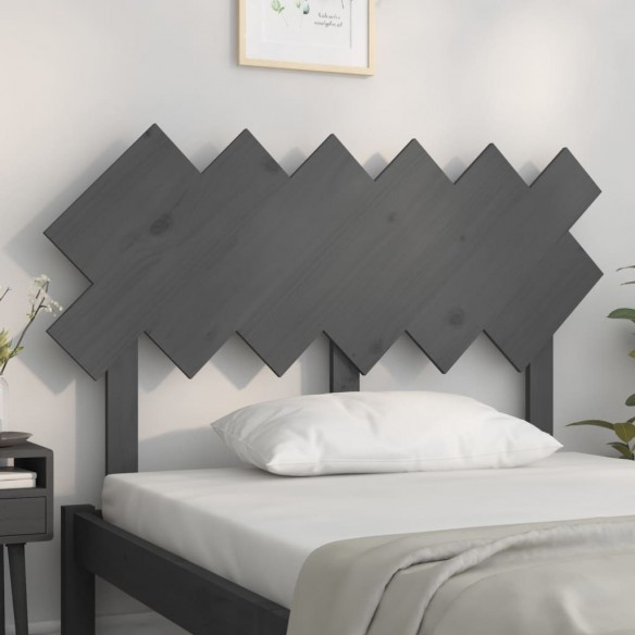 Tête de lit Gris 122,5x3x80,5 cm Bois massif de pin