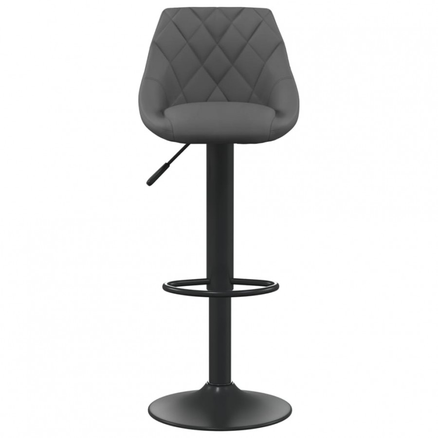Tabourets de bar lot de 2 gris foncé velours