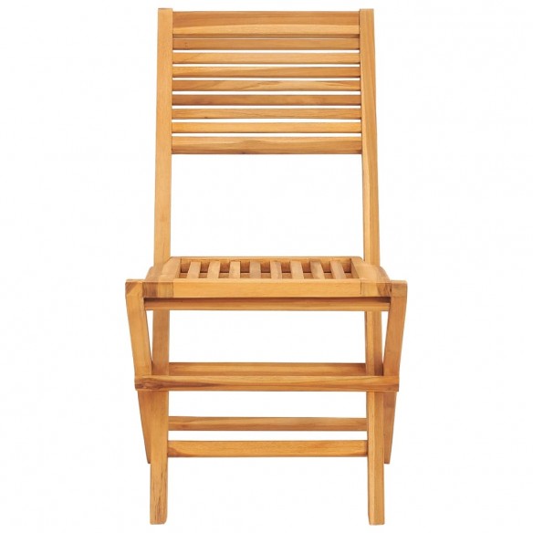 Chaises de jardin pliantes 2 pcs 47x62x90 cm bois massif teck