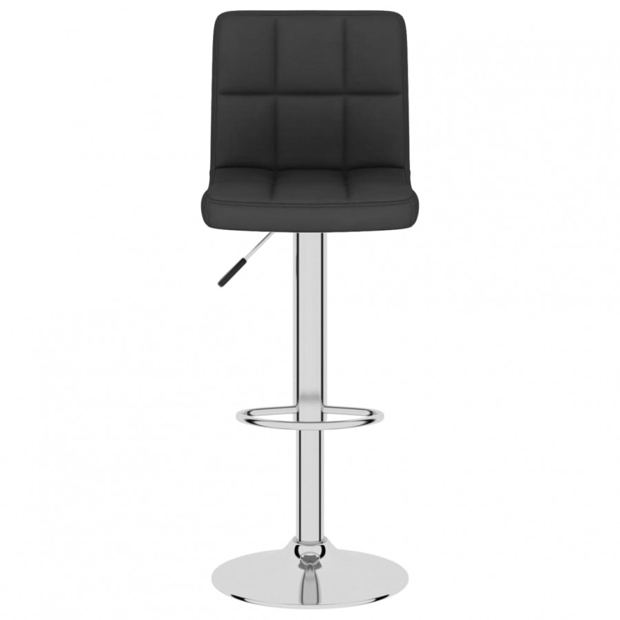 Tabourets de bar lot de 2 noir tissu