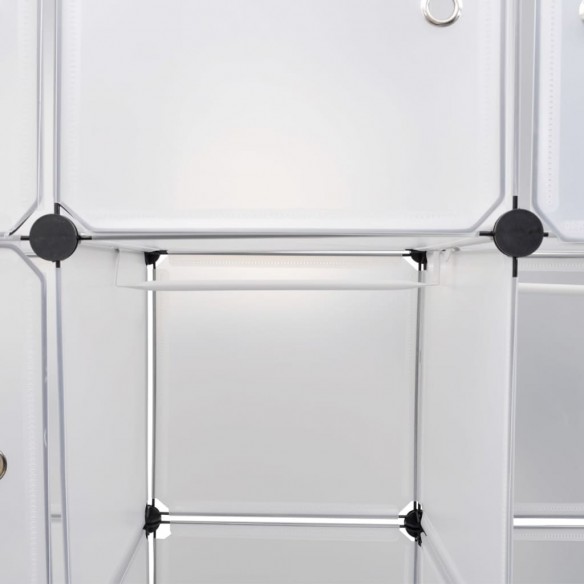 Armoire modulaire 14 compartiments blanc 37 x 146 x 180,5 cm