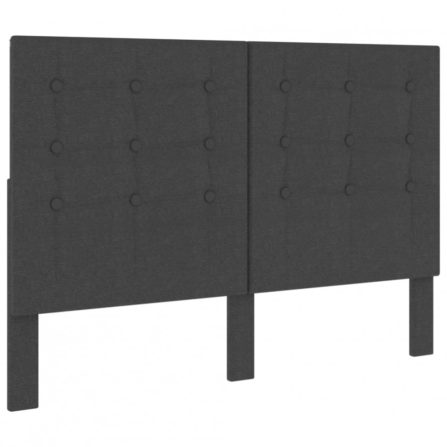 Tête de lit touffetée Gris foncé Tissu 140x200 cm Tête de lit touffetée Gris foncé Tissu 140x200 cm