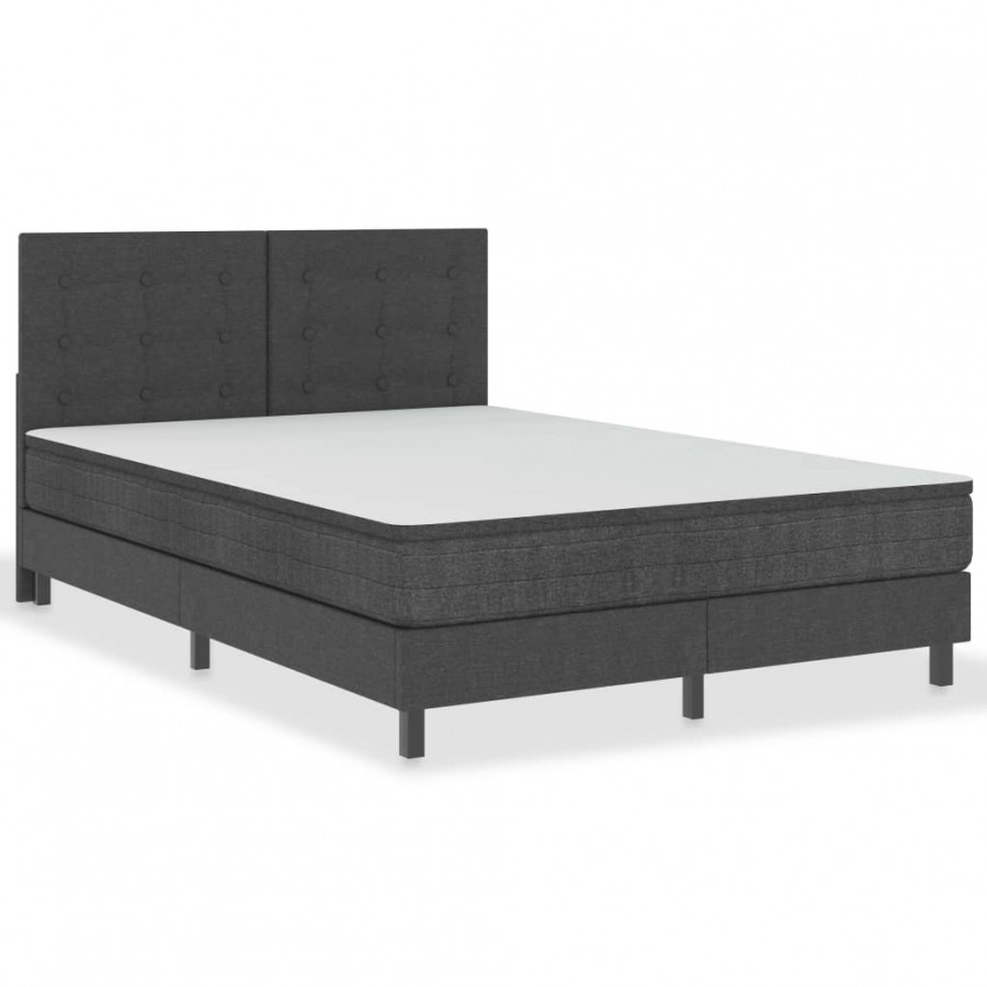 Tête de lit touffetée Gris foncé Tissu 140x200 cm Tête de lit touffetée Gris foncé Tissu 140x200 cm