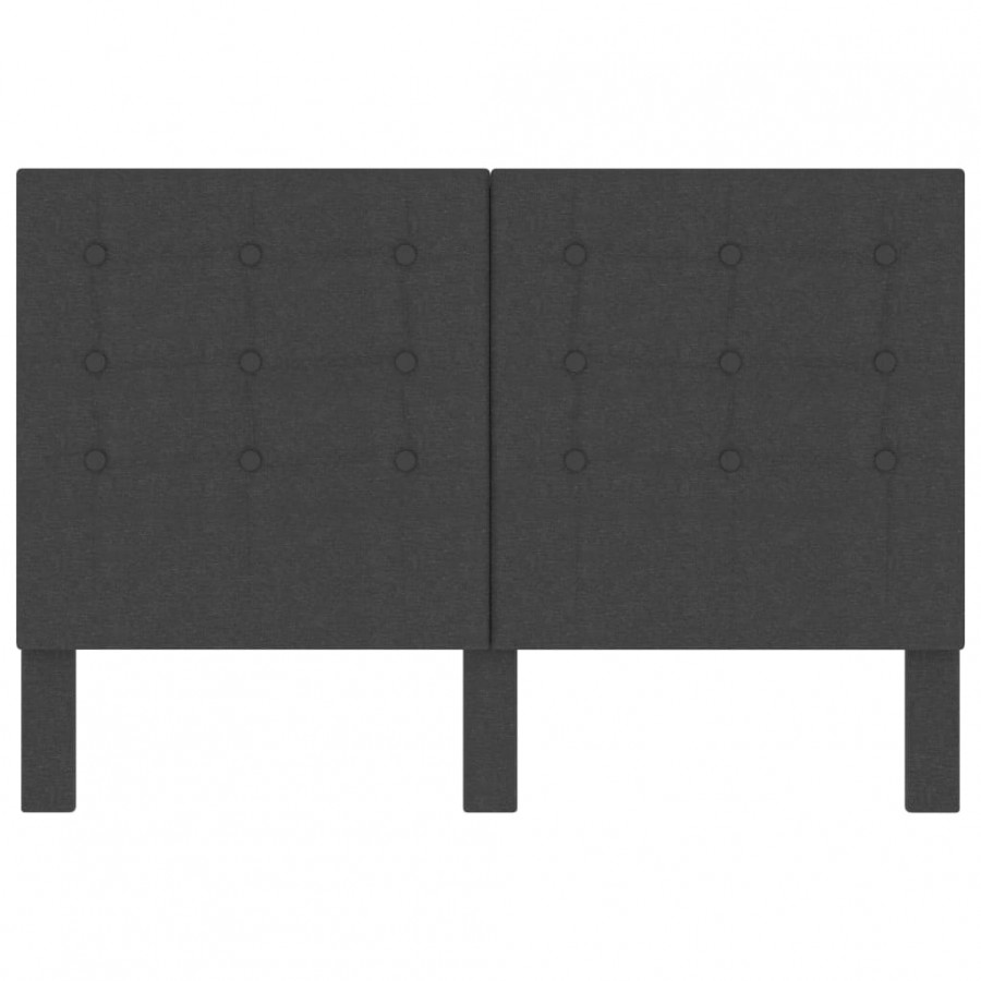 Tête de lit touffetée Gris foncé Tissu 140x200 cm Tête de lit touffetée Gris foncé Tissu 140x200 cm