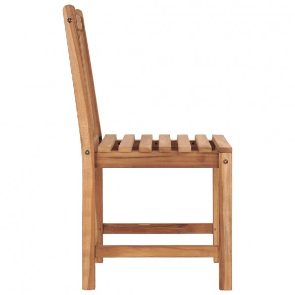 Chaises de jardin 6 pcs avec coussins Bois de teck massif