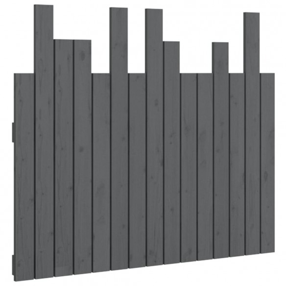 Tête de lit murale Gris 95,5x3x80 cm Bois massif de pin