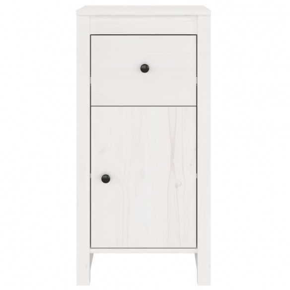 Buffets 2 pcs Blanc 40x35x80 cm Bois massif de pin