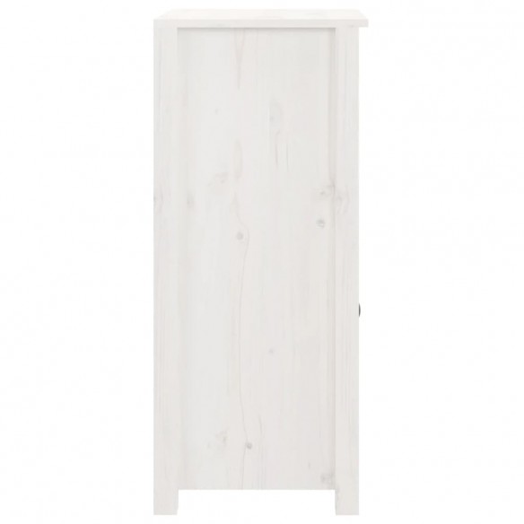 Buffets 2 pcs Blanc 40x35x80 cm Bois massif de pin