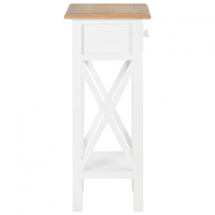 Table d'appoint Blanc 27 x 27 x 65,5 cm Bois
