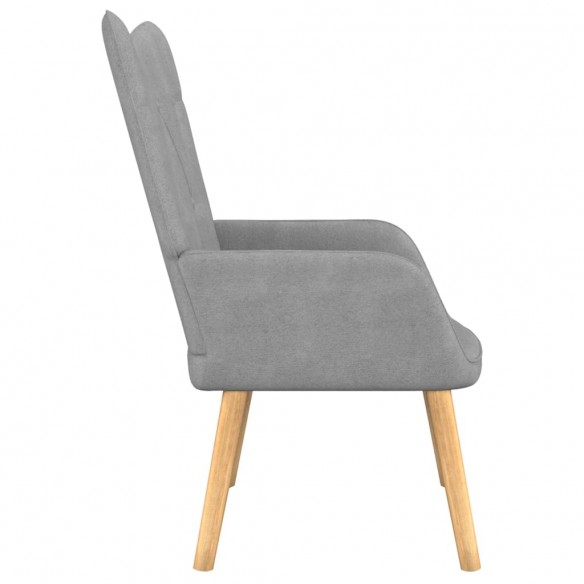 Chaise de relaxation Gris clair Tissu